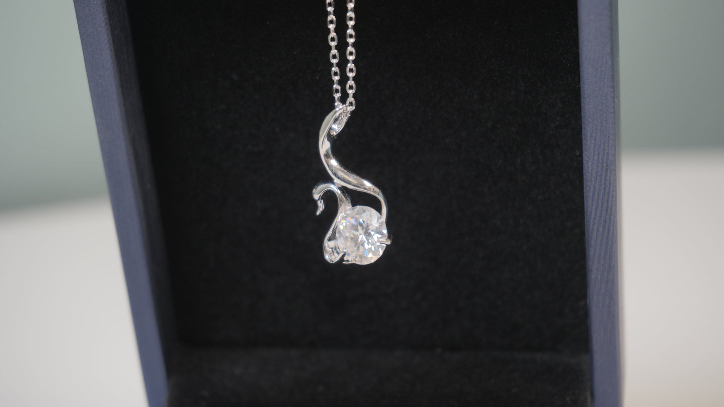 Moissanite Swan Diamond Necklace