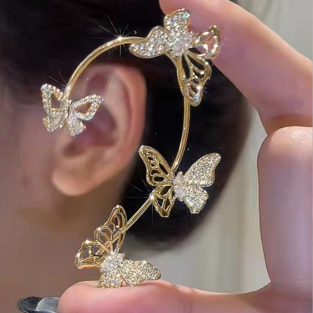 Sparkling Crystal Butterfly Earrings