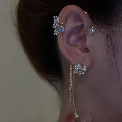 Sparkling Crystal Butterfly Earrings