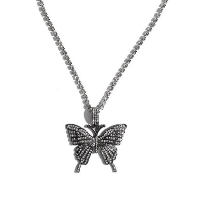 Crystal Butterfly Pendant & Necklace